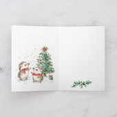 Egelfamilie Kerst Zuster Kaart (Binnen)