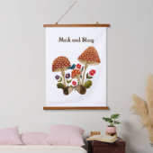 Egelkoppel in een Paddenstoelenbos Hangend Wandkleed (Slaapkamer)