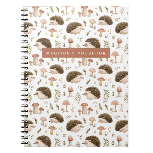 Egelnotebook en Paddenstoelen Notitieboek (Voorkant)