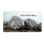 Egels als gezelschapsdieren etiket (Voorkant)