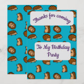 Egels Bedankt Card Kaart (Voorkant / Achterkant)