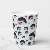 Egels (blauwe achtergrond) papieren bekers (Voorkant)