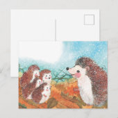 Egels die met elkaar praten briefkaart (Voorkant / Achterkant)