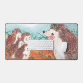 Egels die met elkaar praten Illustratie Bureaumat (Keyboard & Muis)