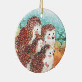 Egels die met elkaar praten Illustratie Keramisch Ornament (Rechts)