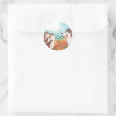 Egels die met elkaar praten Illustratie Ronde Sticker (Tas)