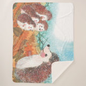 Egels die met elkaar praten Illustratie Sherpa Deken (Voorkant)