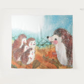 Egels die met elkaar praten Illustratie Wandkleed (Voorkant (horizontaal))