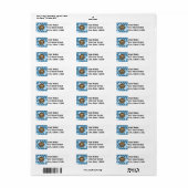 Egels en blauwe harten etiket (Full Sheet)
