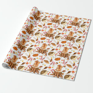 Egels en eekhoorntjes Verpakkingspapier Cadeaupapier