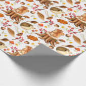 Egels en eekhoorntjes Verpakkingspapier Cadeaupapier (Hoek)