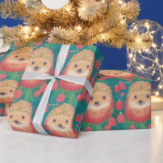 Egels en Gumdrops Schattige Kerstmis Cadeaupapier (Feestdagen)