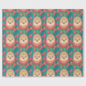 Egels en Gumdrops Schattige Kerstmis Cadeaupapier (Vlak)