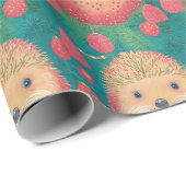 Egels en Gumdrops Schattige Kerstmis Cadeaupapier (Rol Hoek)