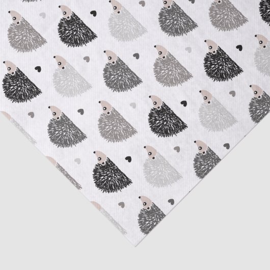 Egels en harten tissuepapier (Detail)