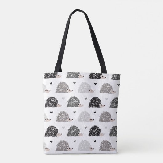 Egels en harten tote bag (Achterkant)