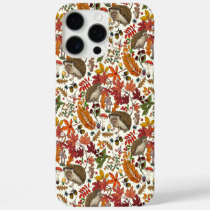 Egels en herfst bosflora op ivoor iPhone 16 pro max hoesje