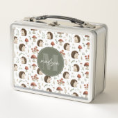 Egels en Paddenstoelen Metalen Lunchbox (Voorkant)