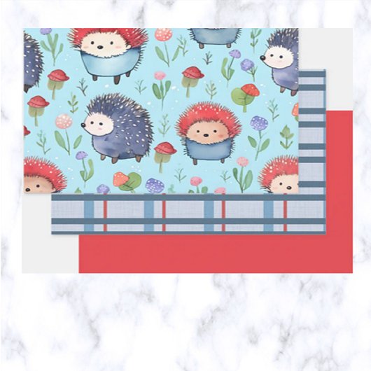 Egels en Plaid Inpakpapier Vel