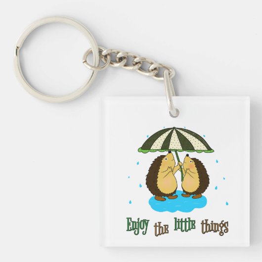 Egels en regen sleutelhanger (Voorkant)