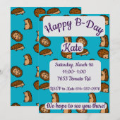 Egels Happy Birthday Kaart (Voorkant / Achterkant)