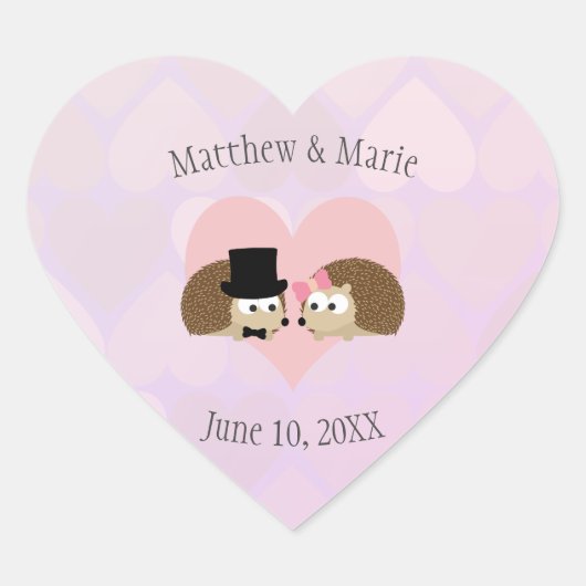 Egels in de liefde hart sticker (Voorkant)