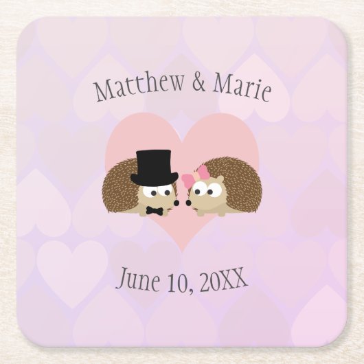 Egels in de liefde kartonnen onderzetters (Voorkant)