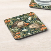 Egels in een Oudengelse tuin Bier Onderzetter (Linkerzijde)