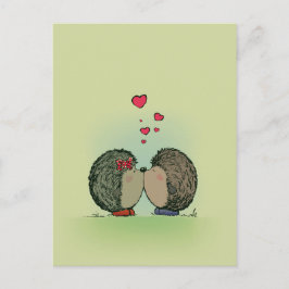 Egels in liefde briefkaart