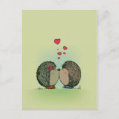 Egels in liefde briefkaart (Voorkant)