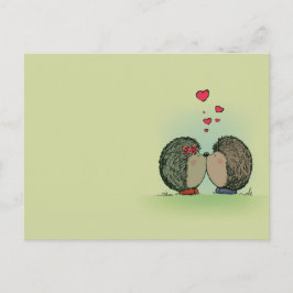 Egels in liefde briefkaart