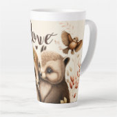 Egels in liefde latte mok (Rechterhoek)