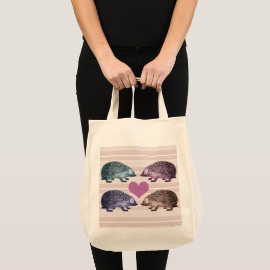 Egels in liefde - Vier Schattige egel Tote Bag (Voorkant (product))