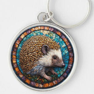 Egels Intricate Glas-in-Lood Kunst Sleutelhanger