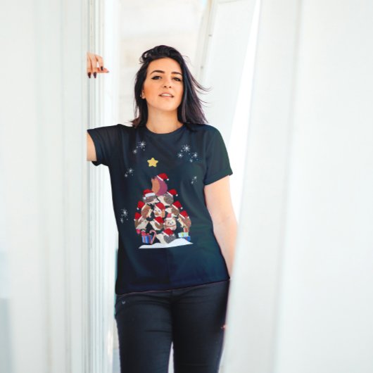 Egels Kerstboom Santa Petten T-shirt