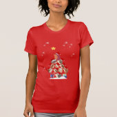 Egels Kerstboom Santa Petten T-shirt (Voorkant)