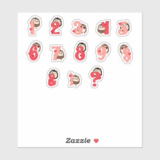 Egels Knuffel Nummerstickers | Mooie Egel Letter Sticker