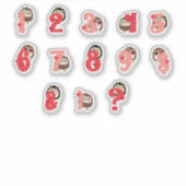 Egels Knuffel Nummerstickers | Mooie Egeltje Lette Sticker (Voorkant)