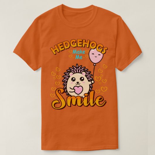 Egels laten me glimlachen t-shirt (Design voorkant)