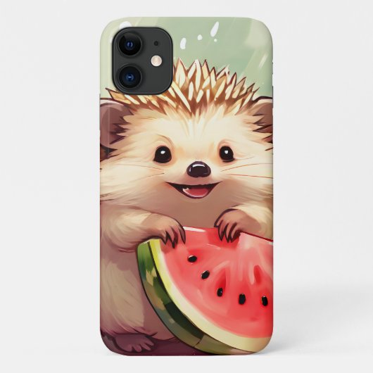 Egels met een stukje watermeloen Case-Mate iPhone case (Achterkant)