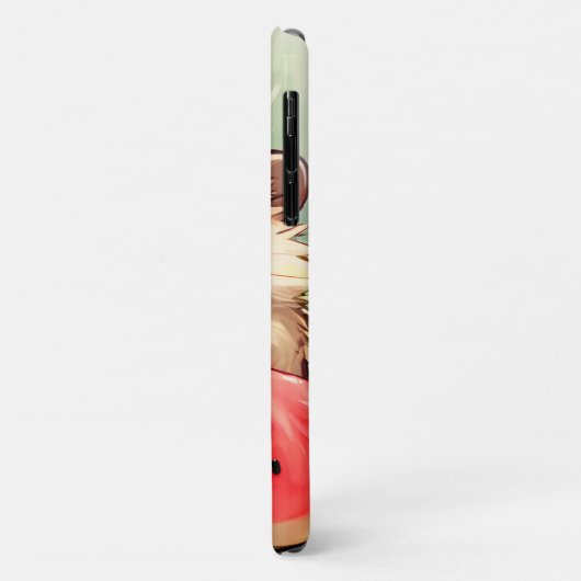 Egels met een stukje watermeloen Case-Mate iPhone case (Achterkant/links)