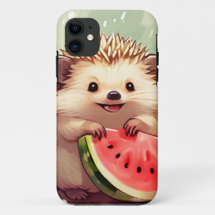 Egels met een stukje watermeloen Case-Mate iPhone case