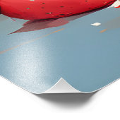 Egels met een stukje watermeloen foto afdruk (Hoek)