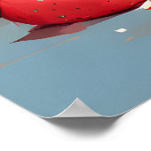 Egels met een stukje watermeloen poster (Hoek)