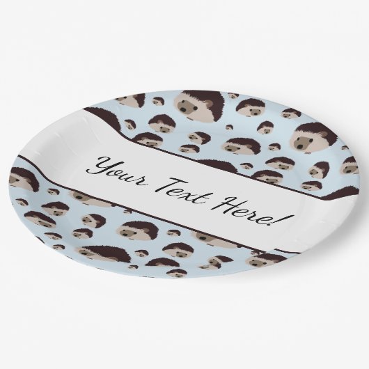 Egels met tekst papieren bordje (Gekanteld)