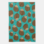 Egels naadloos patroon (ver.1) theedoek (Verticaal)