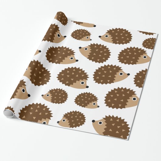 Egels naadloos patroon (ver.6) cadeaupapier (Uitgerold)