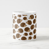 Egels naadloos patroon (ver.6) grote koffiekop (Voorkant)