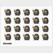 egels necromancer blad vierkante sticker (Vel)