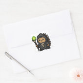 egels necromancer blad vierkante sticker (Envelop)